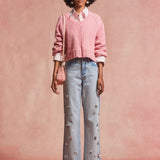 Flower Bijou Straight Denim
