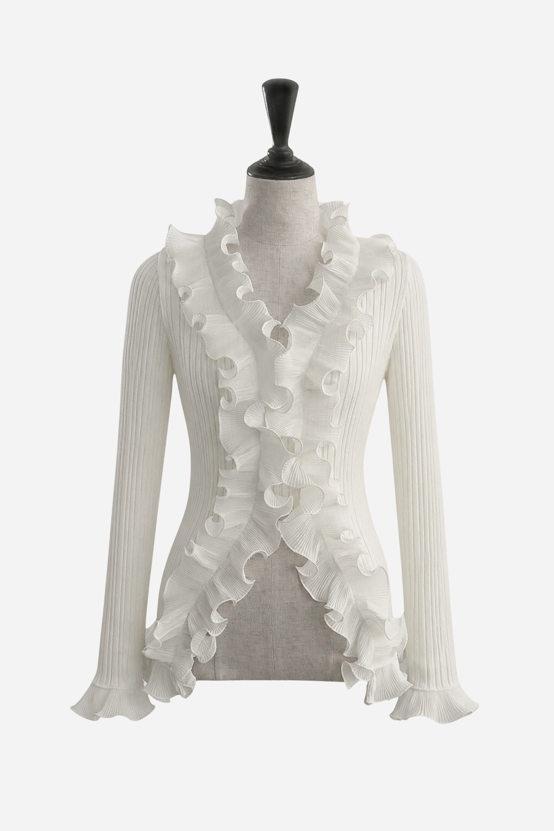 Textured V Neck Knit – shéller / シェリエ Textured V Neck Knit – shéller / シェリエ