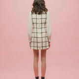 【即納】Window Check Tweed Mini Dress