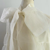Back Ribbon Organdy Tops