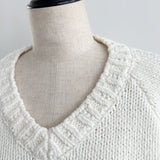 【即納】Textured V Neck Knit