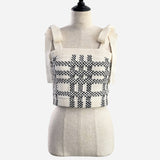 【5月下旬】Check Ribbon Knit Set Up