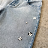 【4月上旬】Flower Bijou Straight Denim