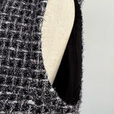 4way shiny tweed padded down jacket