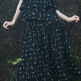 candy check tweed long skirt