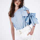 waist mark denim like short pants