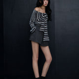 Bow Wrap Off Shoulder Knit