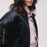 Lady Zip Satin Blouson