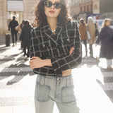5th check tweed jacket