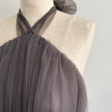 Tiered Tulle Back Ribbon Dress