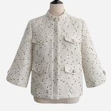 【4月上旬】Dot tweed A-line jacket