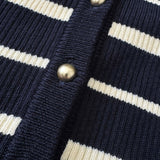 Gold Button Frill Knit Set up