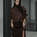 Soft Edge Leather Blouson