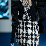 gingham tweed jumper skirt