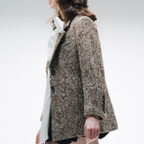 Herringbone Over Size Jacket Coat