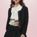 Gold Button Knit Jacket