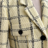 5th check tweed jacket