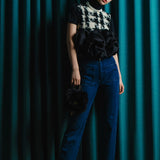 gingham tweed bloom tops