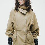 Suede-Like Drawstring Jacket