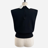 【4月上旬〜下旬】Bow Docking Sleeve Less Knit Tops