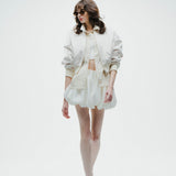 Lady Zip Satin Blouson