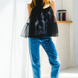 Back Ribbon Organdy Tops