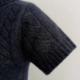Half Sleeve Cable Turtle Knit