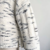 Speckled side ribbon knit