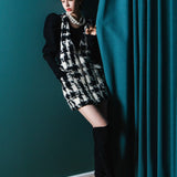 gingham tweed jumper skirt