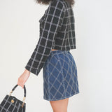 5th check tweed jacket