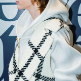 big check BISHU pure wool gilet