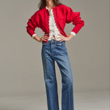 Scalloped Bi-Color Cardigan
