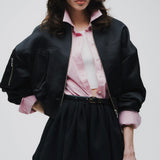 Lady Zip Satin Blouson