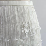 Flower Embroidery Ruffle Skirt