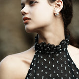 airy dot flare tops
