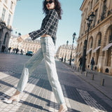 5th check tweed jacket
