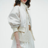 Lady Zip Satin Blouson