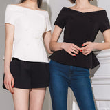 Off Shoulder Jacket Tops
