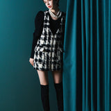 gingham tweed jumper skirt