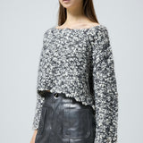 bijou button bubble cropped knit