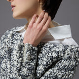 bijou button bubble cropped knit