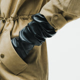 Suede-Like Drawstring Jacket