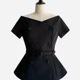 Off Shoulder Jacket Tops