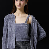 【年末年始出荷アイテム】 velour like ensemble knit