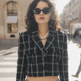 5th check tweed jacket