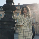 5th check tweed jacket