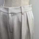 glossy tuck wide pants