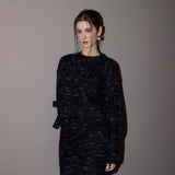 Speckled knit mini skirt