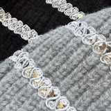 jupe en tricot à rayures pailletées