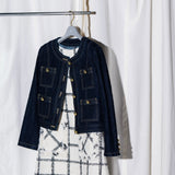 【即納】Window Check Tweed Mini Dress